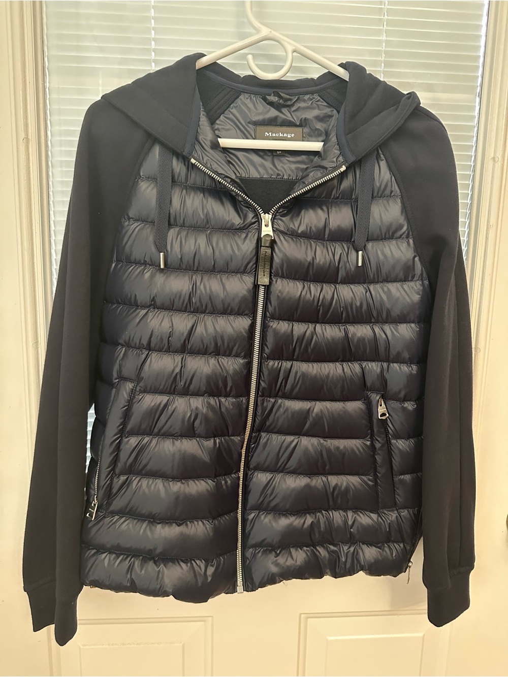 Mackage Women's Navy Quilted Hooded Jacket
